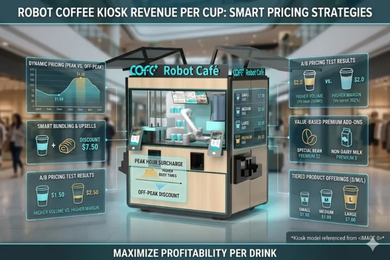 Receita por chávena de quiosque de café robotizado: Estratégias inteligentes de preços